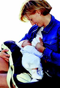First Freebag - support cushion for breastfeeding to avoid back and arm strain - click for larger image